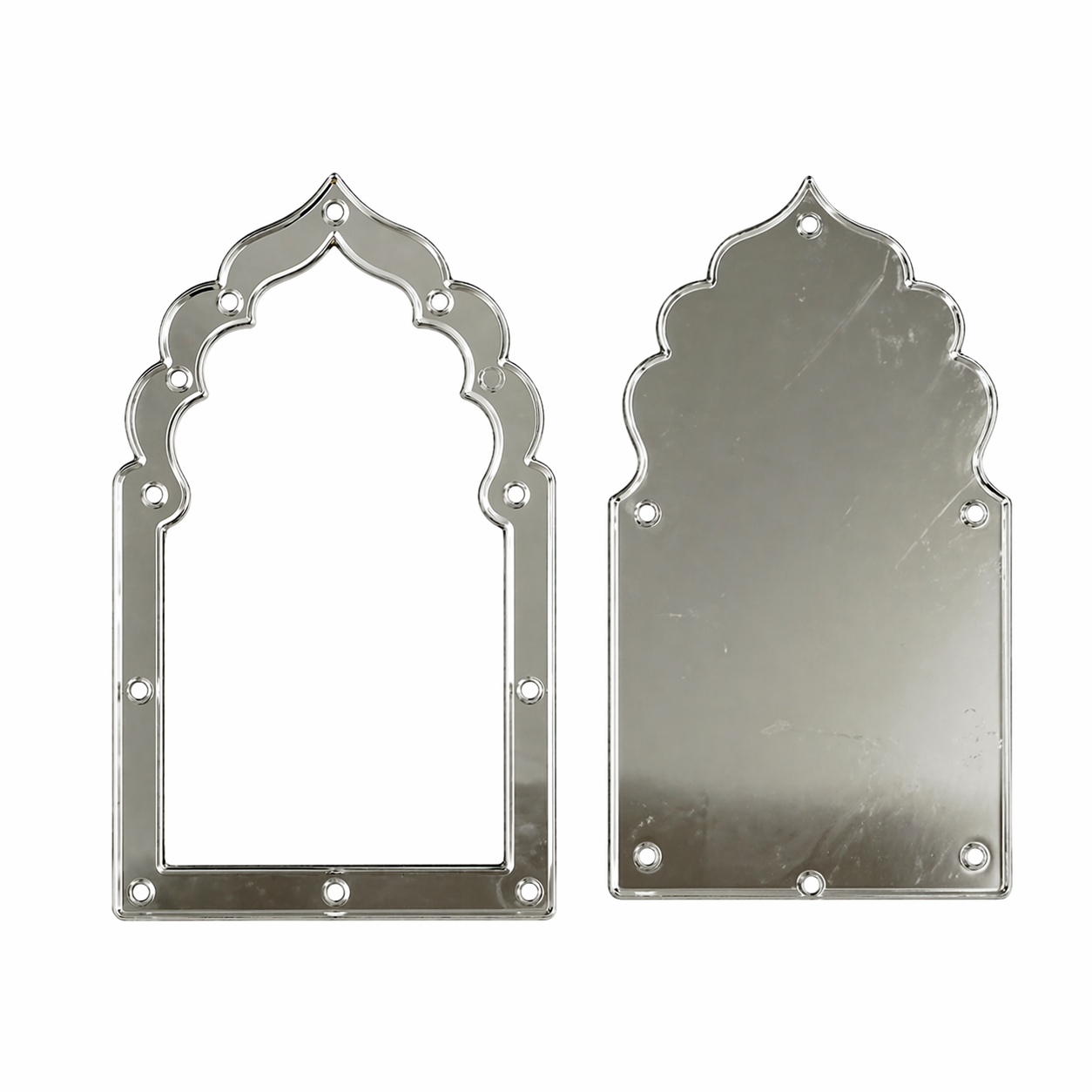 Jarukha Shape Acrylic Mirror Silver (21 Pcs)