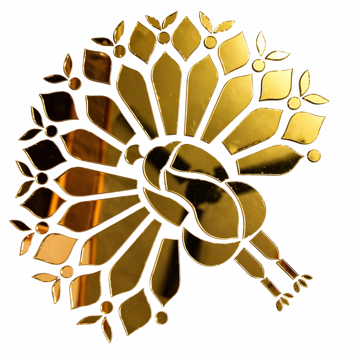 Peacock Acrylic Mirror Stiching (4 Pcs)