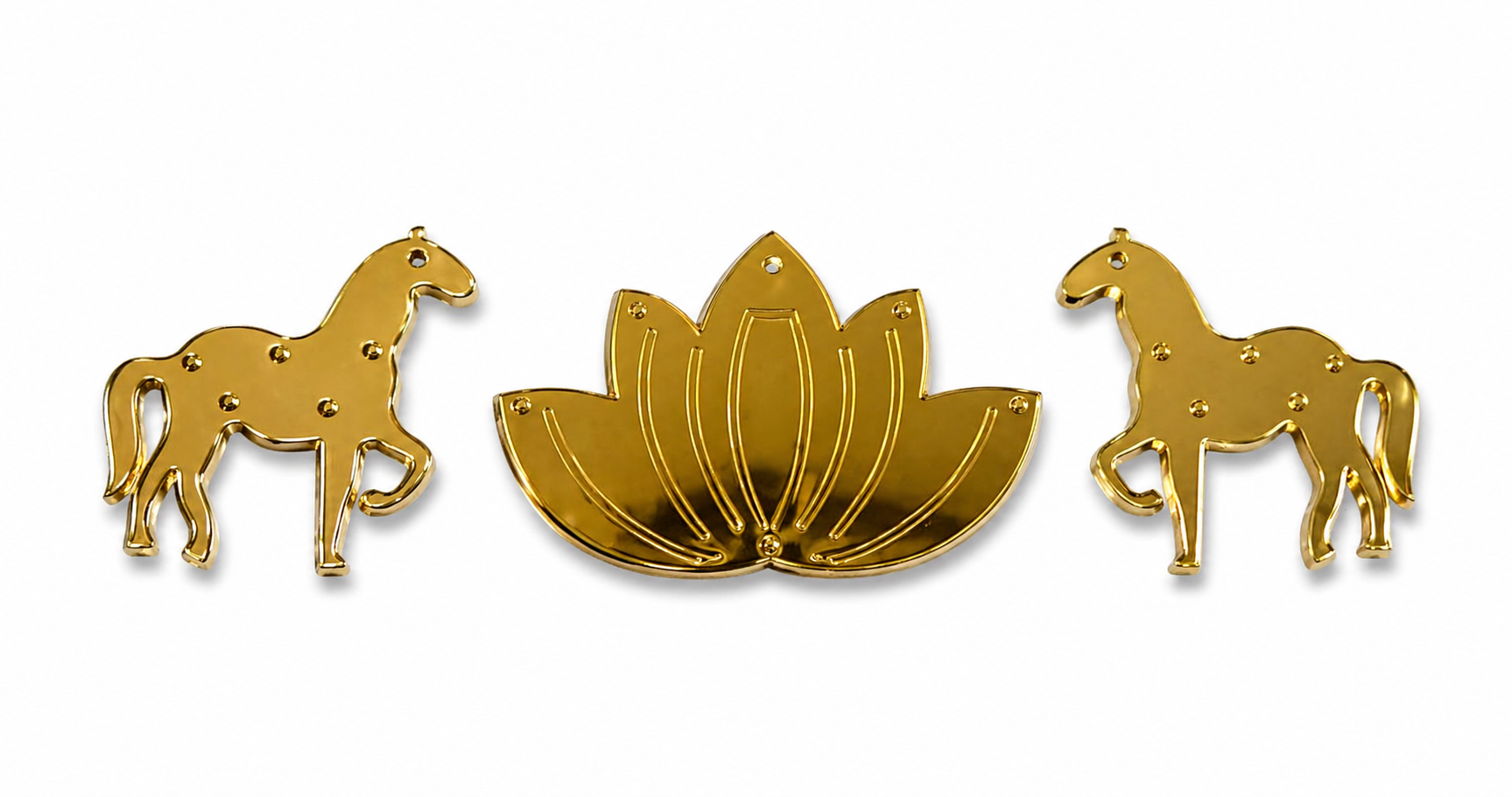 Horse and Lotus Shape Acrylic Mirror (12 Pcs)