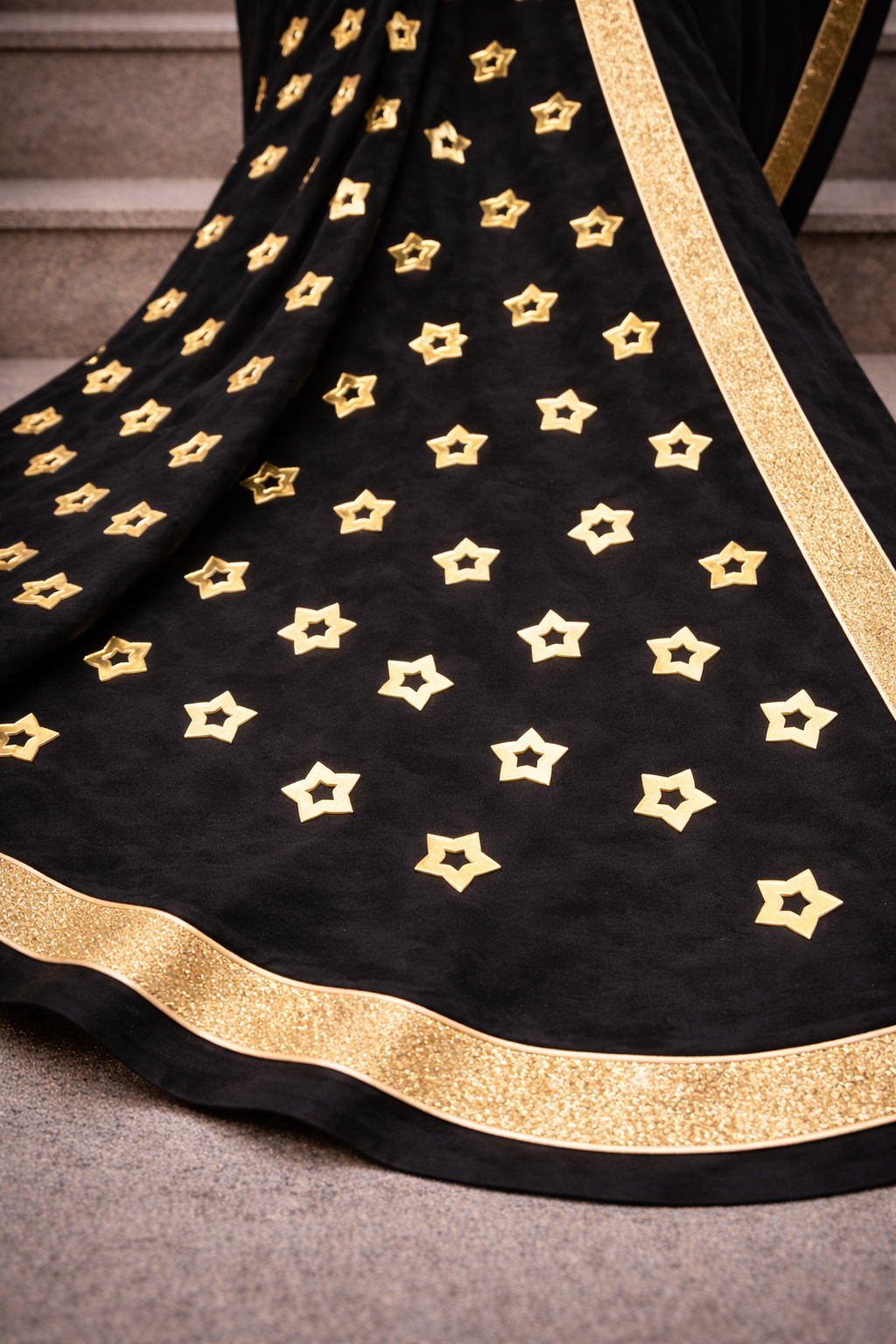 Star Shape Golden Acrylic Mirror 22 mm (76 pcs)
