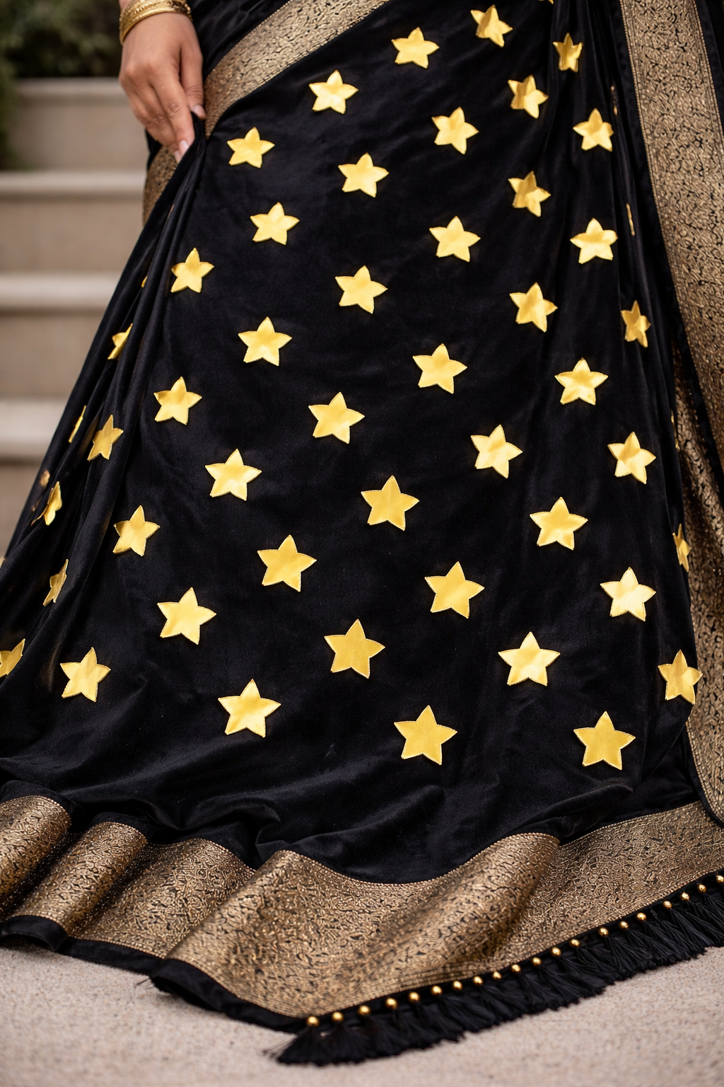 Star Shape Golden Acrylic Mirror 25 mm (59 pcs)