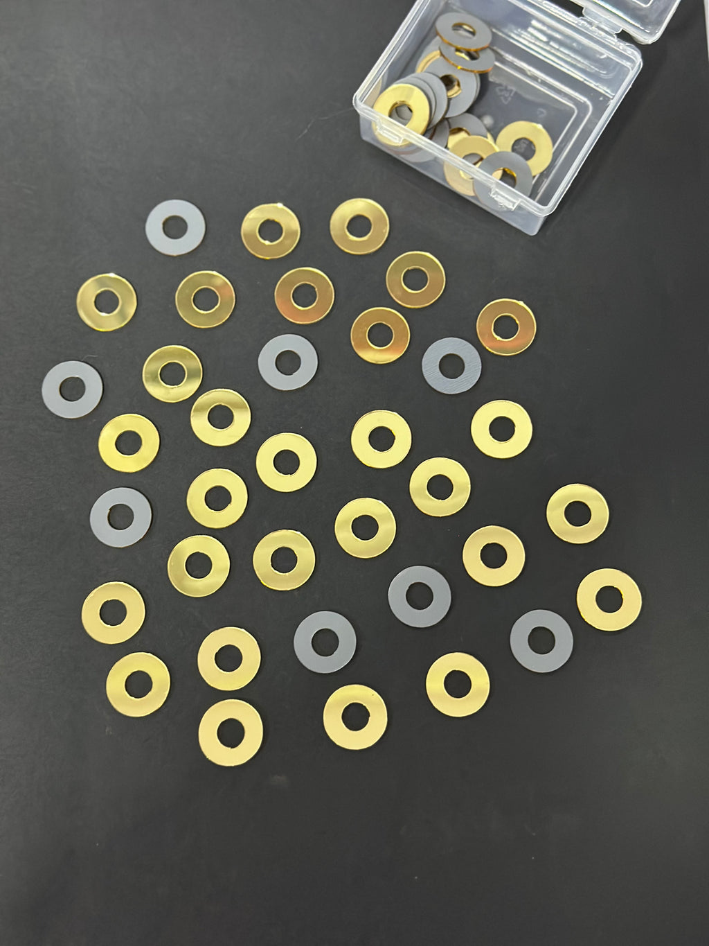 Round Shape Golden Acrylic Mirror 22 mm (59 pcs)