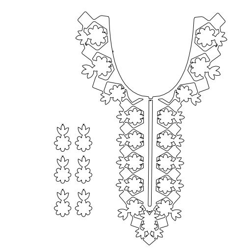 Gota Patti Gala Design
