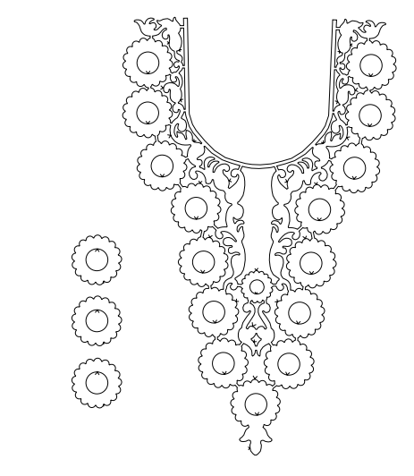 Gota Patti Gala Design