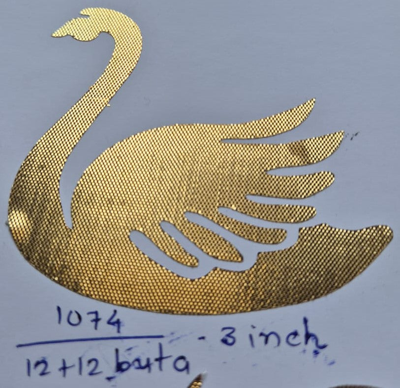 Swan Shape Gota Sticker 1074 3 Inch