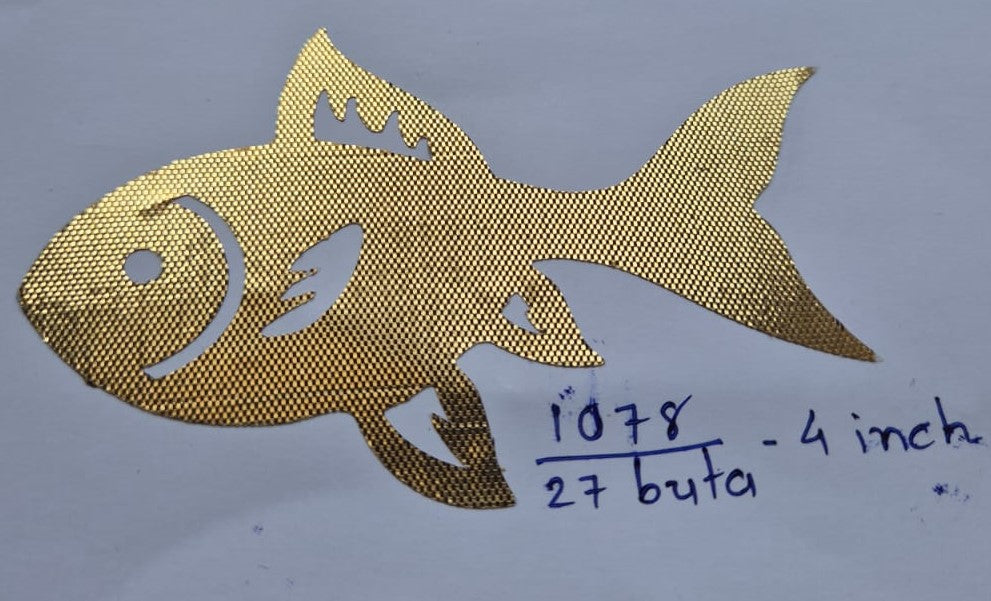 Fish Shape Gota Sticker 1078 4 Inch
