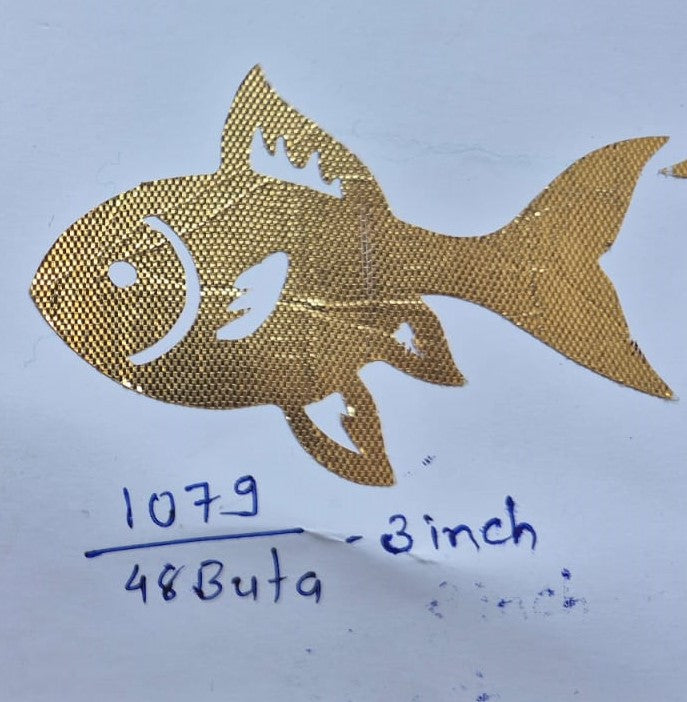 Fish Shape Gota Sticker 1079 3 Inch