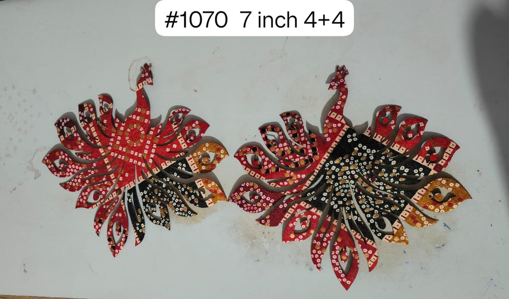 1070 Peacock pair 7 Inch (4 Right + 4 Left)