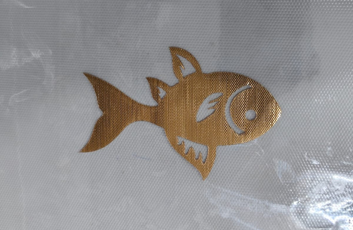 Fish Shape Gota Sticker 1079 3 Inch