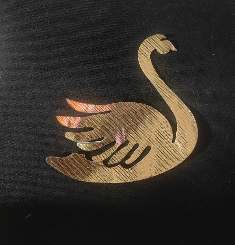 Swan Shape Gota Sticker 1074 3 Inch